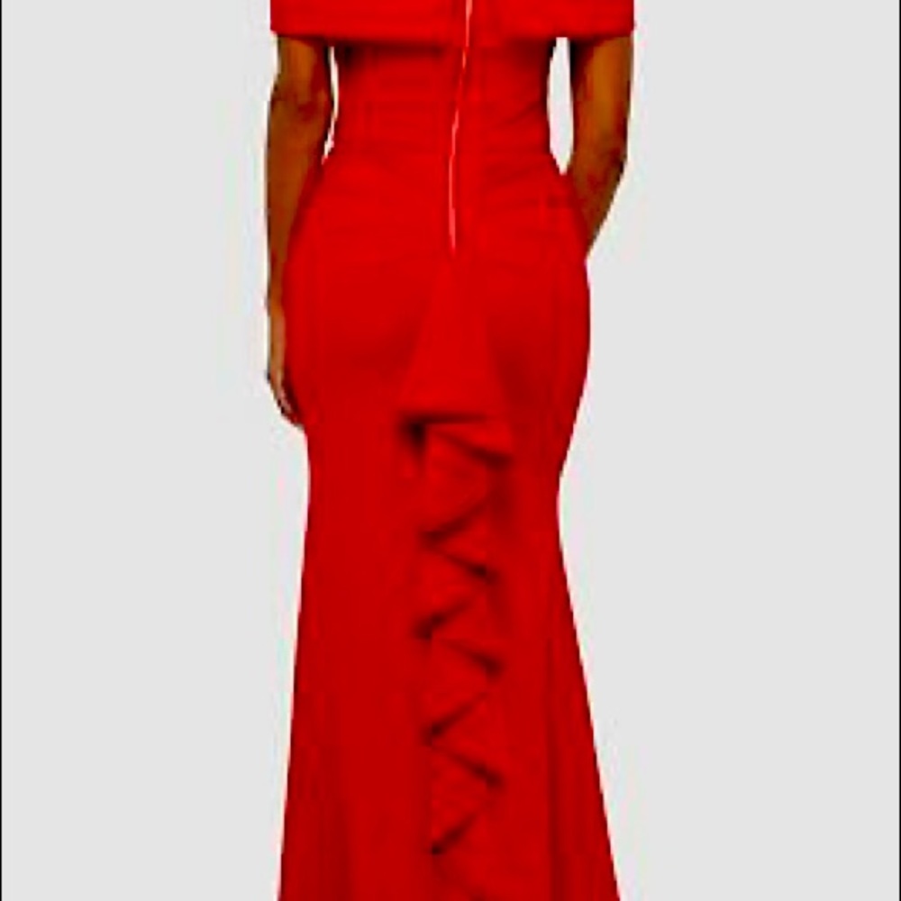 Betsey & Adam off the shoulder ruffle dress